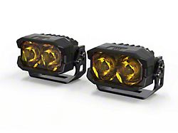 Morimoto 2Banger LED Pod Lights; HXB Yellow Spot Beam (Universal; Some Adaptation May Be Required)