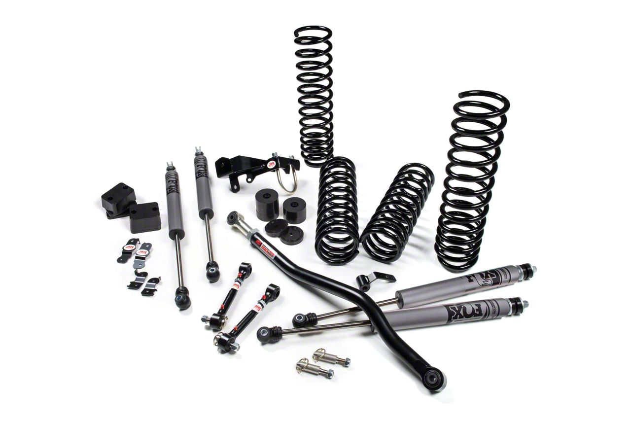 JKS Manufacturing 2.50-Inch J-Venture Suspension Lift Kit with FOX Adventure Series Shocks for RHD Models (07-18 Jeep Wrangler JK 2-Door)