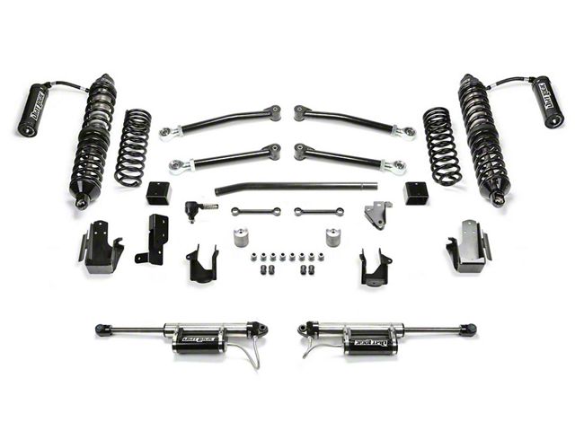 Fabtech 5-Inch Trail Suspension Lift Kit with Front Dirt Logic 2.5 Reservoir Coil-Overs and Rear Dirt Logic 2.25 Reservoir Shocks (21-24 2.0L or 3.6L Jeep Wrangler JL 4-Door, Excluding 4xe)