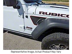 Fender Vent Decals; Matte Black with Matte Black Pinstripe (18-23 Jeep Wrangler JL)