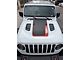 Hood Stripe with 1941 Logo; Matte Black with Red (20-24 Jeep Gladiator JT Launch Edition, Rubicon)