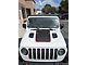 V2 Hood Stripe; Matte Black with Red Pinstripe (20-24 Jeep Gladiator JT Launch Edition, Rubicon)