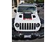 V3 Hood Stripe with 1941 Logo; Matte Black with Red (18-24 Jeep Wrangler JL Rubicon)