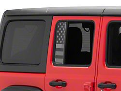 SEC10 Small Rear Window Decal; Gloss Black (18-23 Jeep Wrangler JL)