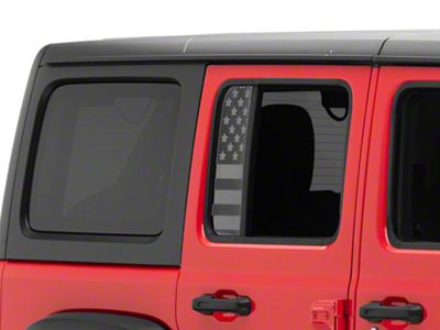 SEC10 Small Rear Window Decal; Matte Black (18-24 Jeep Wrangler JL)