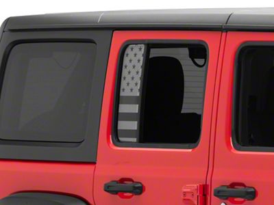 SEC10 Small Rear Window Decal; Frosted (18-23 Jeep Wrangler JL)