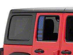 SEC10 Small Rear Window Decal; Blue (18-23 Jeep Wrangler JL)