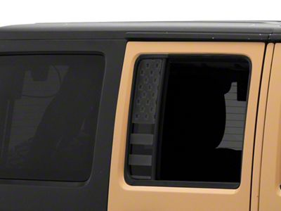 SEC10 Small Rear Window Decal; Matte Black (07-18 Jeep Wrangler JK)