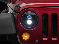 Raxiom Axial Series DB2 LED Headlights; Black Housing; Clear Lens (07-18 Jeep Wrangler JK)