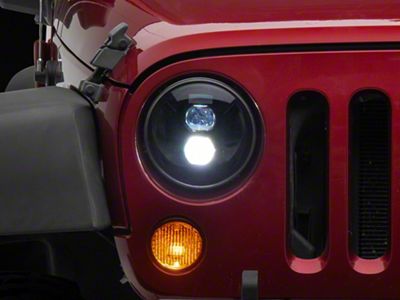 Raxiom Axial Series DB2 LED Headlights; Black Housing; Clear Lens (07-18 Jeep Wrangler JK)