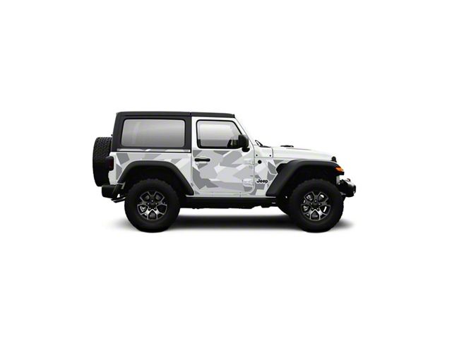 4x4 Attitude Action Shield Body Armor; White Splinter Camo (18-24 Jeep Wrangler JL 2-Door)