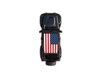 4x4 Attitude Sunshade; USA Flag (18-24 Jeep Wrangler JL 4-Door)