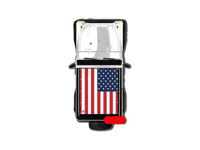 4x4 Attitude Sunshade; USA Flag (97-06 Jeep Wrangler TJ)