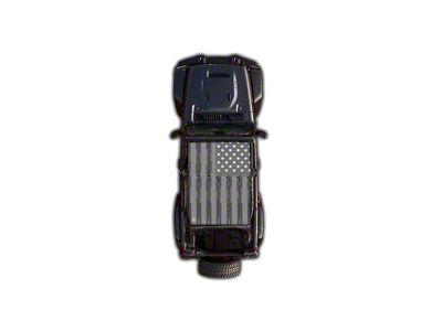 4x4 Attitude Sunshade; USA Gray Tire Treads (18-24 Jeep Wrangler JL 4-Door)