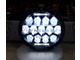 FCKLightBars Terminator D1 LED Headlights; Black Housing; Clear Lens (76-86 Jeep CJ7; 97-18 Jeep Wrangler TJ & JK)