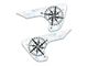 4x4 Attitude Fender Vent Decals; Compass and Map (18-24 Jeep Wrangler JL)