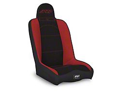 PRP Daily Driver High Back Suspension Seat; Black/Red (Universal; Some Adaptation May Be Required)