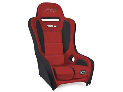 PRP Podium Elite Suspension Seat; Red (Universal; Some Adaptation May Be Required)