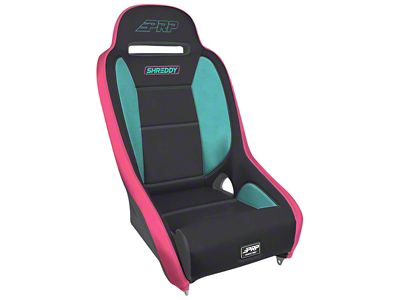 PRP Shreddy Comp Elite Suspension Seat; Black/Pink/Teal (Universal; Some Adaptation May Be Required)
