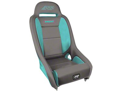 PRP Shreddy Comp Elite Suspension Seat; Grey/Teal (Universal; Some Adaptation May Be Required)