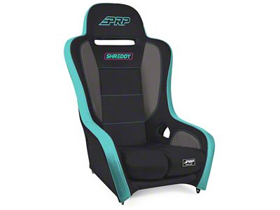 PRP Shreddy Podium Suspension Seat; Black/Teal (Universal; Some Adaptation May Be Required)
