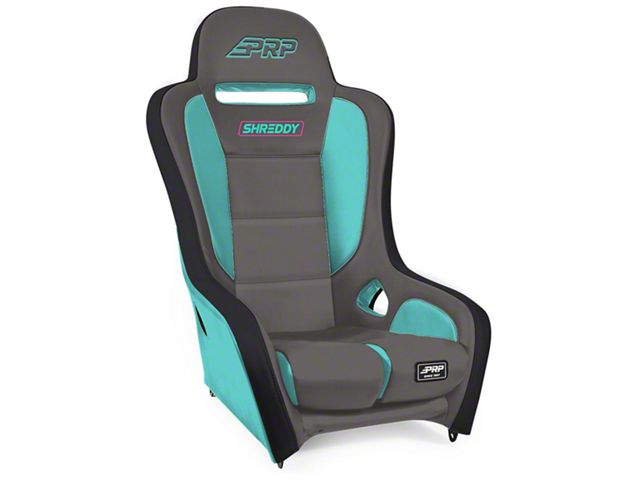 PRP Shreddy Podium Suspension Seat; Grey/Teal (Universal; Some Adaptation May Be Required)