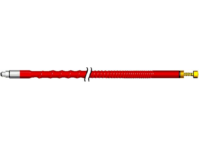 CB Antenna with Tuneable Tip; 3-Foot; Red (Universal; Some Adaptation May Be Required)