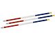 CB Antenna with Tuneable Tip; 4-Foot; Red/White/Blue (Universal; Some Adaptation May Be Required)