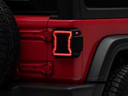 Raxiom LED Tail Lights; Red Housing; Smoked Lens (18-23 Jeep Wrangler JL w/ Factory Halogen Tail Lights)