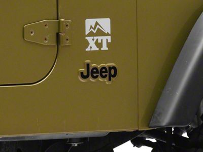 Officially Licensed Jeep Side Logo; Gloss Black (97-06 Jeep Wrangler TJ)