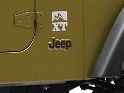 Officially Licensed Jeep Side Logo; Matte Black (97-06 Jeep Wrangler TJ)