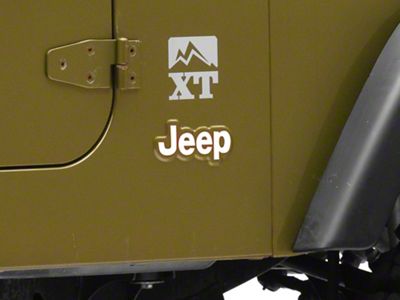 Officially Licensed Jeep Side Logo; White (97-06 Jeep Wrangler TJ)