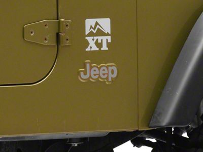 Officially Licensed Jeep Side Logo; Silver (87-18 Jeep Wrangler YJ, TJ & JK)
