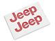 Jeep Licensed by RedRock Side Logo; Red (97-06 Jeep Wrangler TJ)
