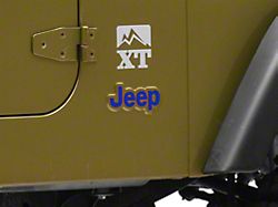 Officially Licensed Jeep Side Logo; Blue (97-06 Jeep Wrangler TJ)