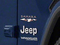 Officially Licensed Jeep Sahara Logo; Dark (87-18 Jeep Wrangler YJ, TJ & JK)