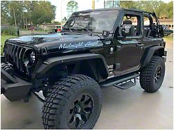 Havoc Offroad HS2 Hoop Side Step Bars; Textured Black (18-23 Jeep Wrangler JL 2-Door)