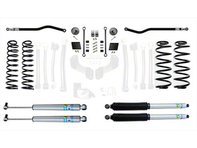 EVO Manufacturing 2.50-Inch Enforcer Stage 1 Suspension Lift Kit with Bilstein Shocks, Front and Rear Track Bars (20-24 3.0L EcoDiesel Jeep Wrangler JL)