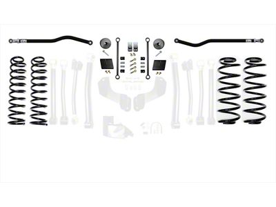 EVO Manufacturing 2.50-Inch Enforcer Stage 1 Suspension Lift Kit with Front and Rear Track Bars (20-24 3.0L EcoDiesel Jeep Wrangler JL)