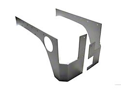 EVO Manufacturing RockSkin Rear OE Tail Light Corners; Raw Steel (07-18 Jeep Wrangler JK 4-Door)