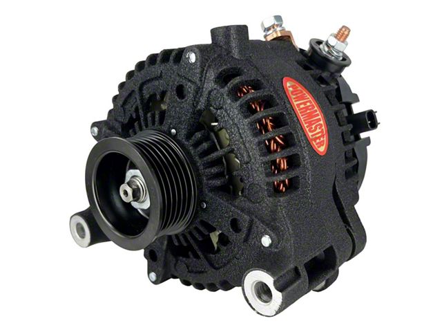Powermaster Alternator with 6-Groove Pulley; 250 Amp; Black (20-24 3.6L Jeep Gladiator JT)