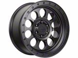 Lock Off-Road 50Cal Matte Black with Matte Black Ring Wheel; 17x9; 0mm Offset (07-18 Jeep Wrangler JK)
