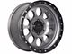Lock Off-Road 50Cal Matte Grey with Matte Black Ring Wheel; 17x9 (07-18 Jeep Wrangler JK)