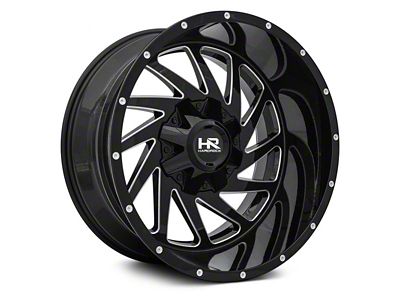 Hardrock Offroad Crusher Gloss Black Milled Wheel; 20x12 (07-18 Jeep Wrangler JK)