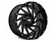 Hardrock Offroad Crusher Gloss Black Milled Wheel; 20x12 (07-18 Jeep Wrangler JK)