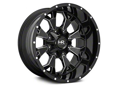 Hardrock Offroad Devastator Gloss Black Milled Wheel; 20x12 (07-18 Jeep Wrangler JK)