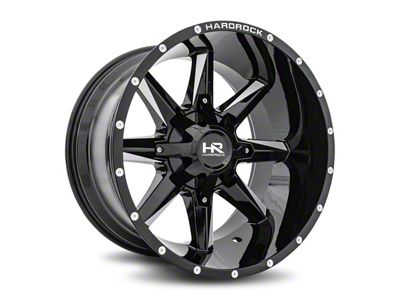 Hardrock Offroad Hardcore Gloss Black Milled Wheel; 20x12 (20-24 Jeep Gladiator JT)