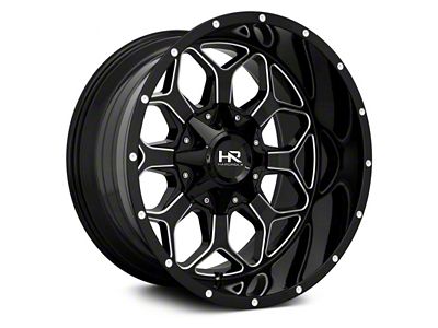 Hardrock Offroad Indestructible Gloss Black Milled Wheel; 20x12 (07-18 Jeep Wrangler JK)
