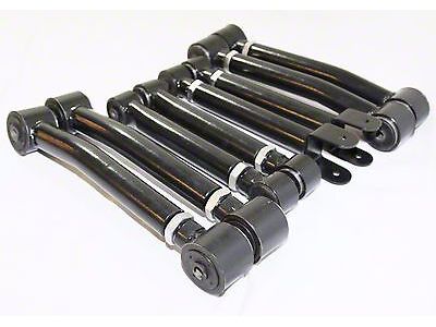 Front or Rear Lower Adjustable Control Arms; Black (97-06 Jeep Wrangler TJ)