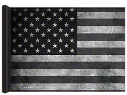 4x4 Attitude Trail Flag with Pole Clips; Distressed USA Grey Line (Universal; Some Adaptation May Be Required)